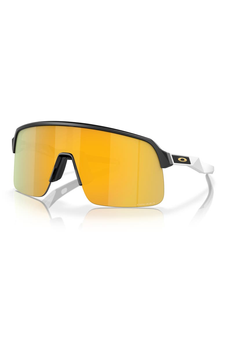 Sutro Lite 139mm Prizm™ Semirimless Wrap Shield Sunglasses, Alternate, color, LIGHT GOLD/ BLACK