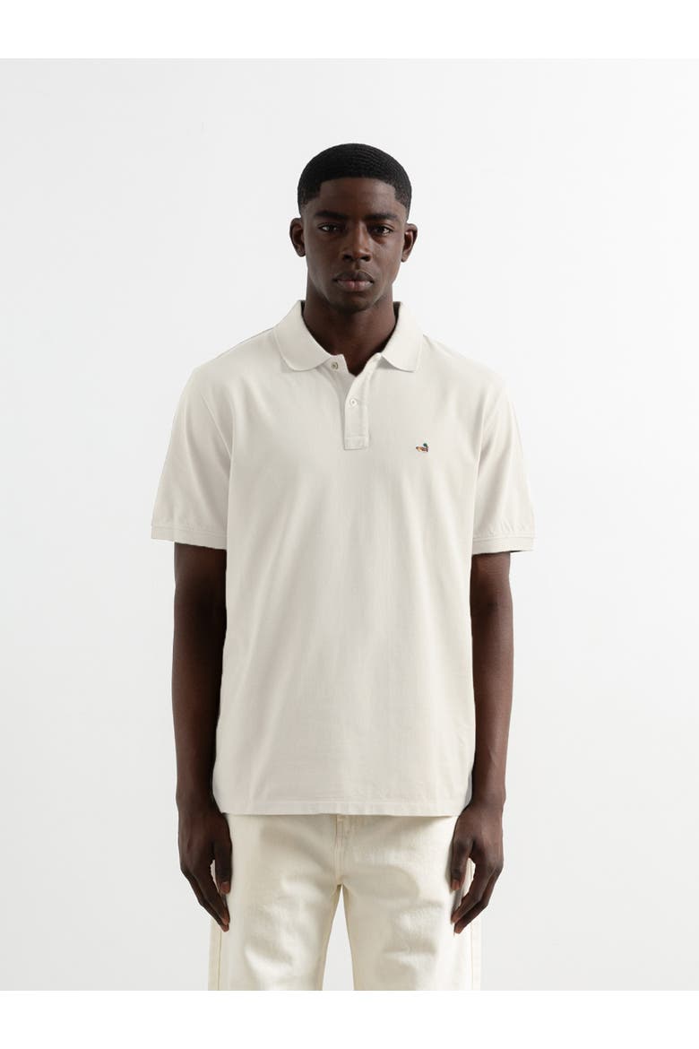 Duck Logo Piqué Polo Shirt, Main, color, Plain Off White