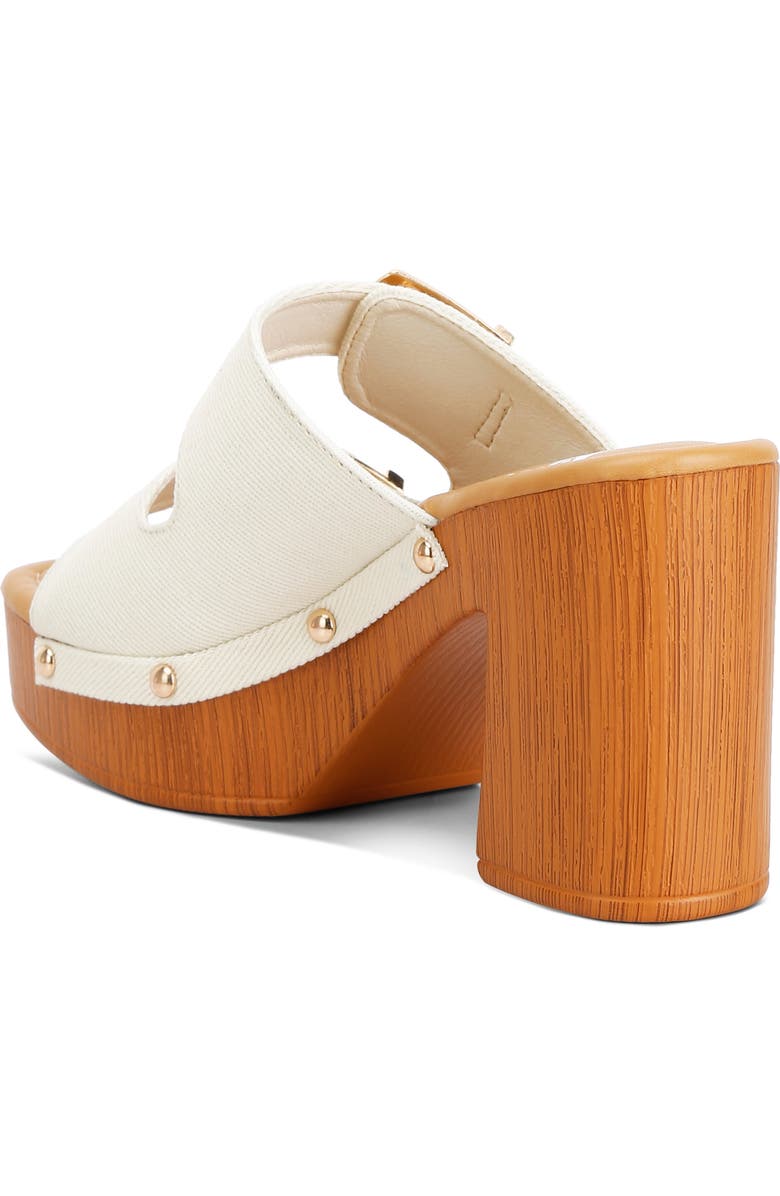 Rag & Co Sarai Buckle Strap Platform Sandal, Alternate, color, Ivory