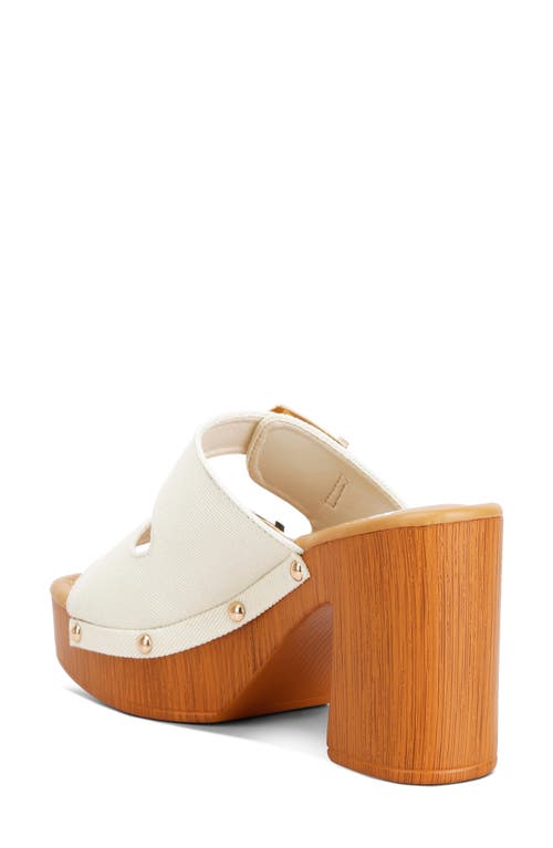 Rag & Co Sarai Buckle Strap Platform Sandal In Ivory