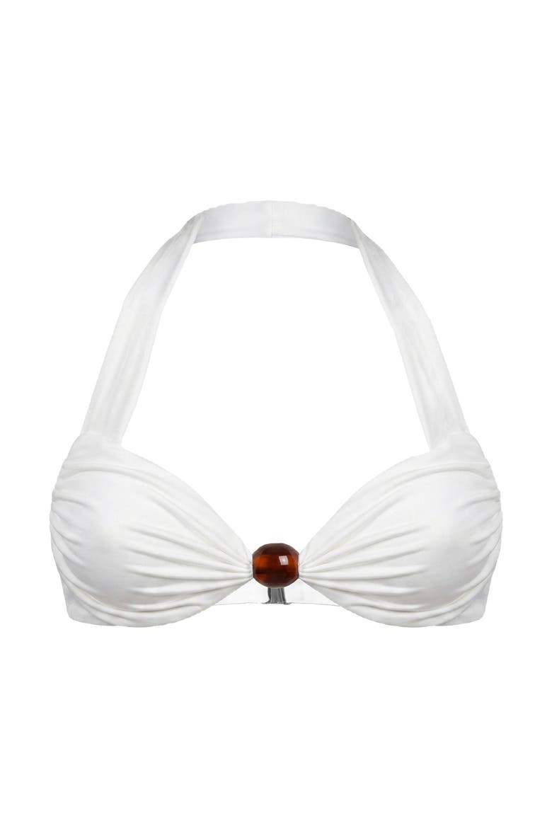 Sirena Halter Bikini Top, Alternate, color, Ivory