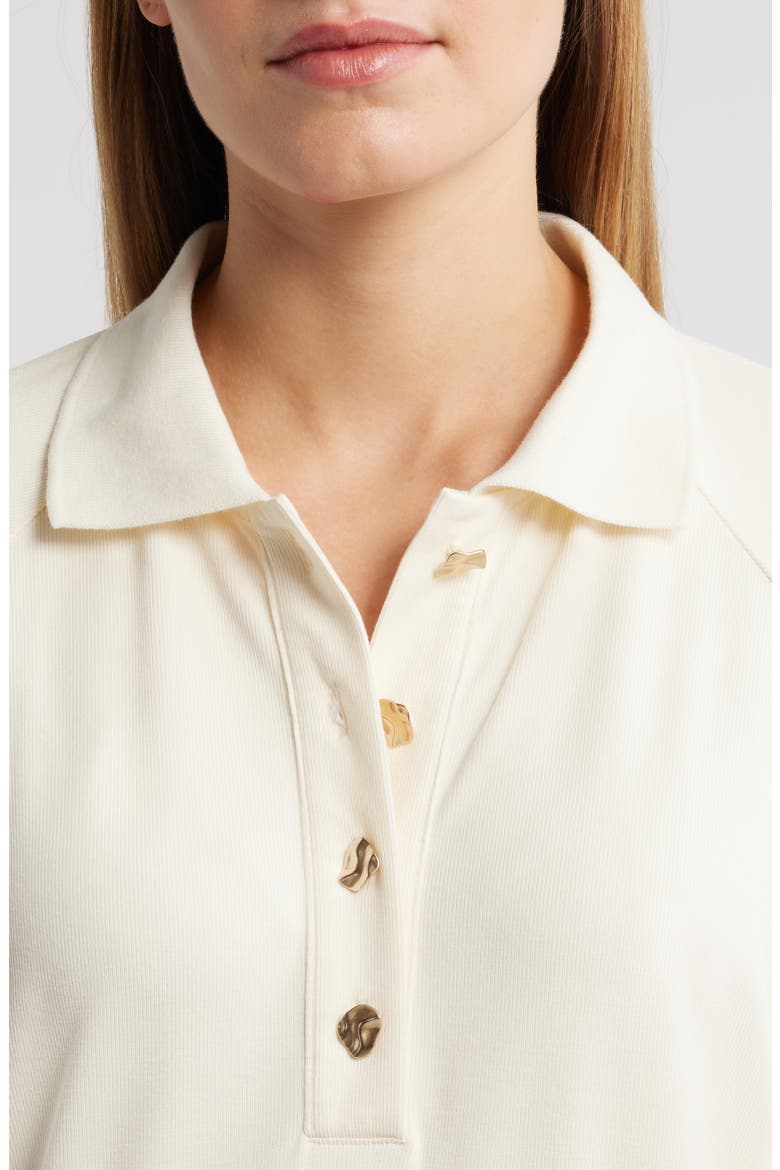 Raglan Sleeve Polo, Alternate, color, CREAM