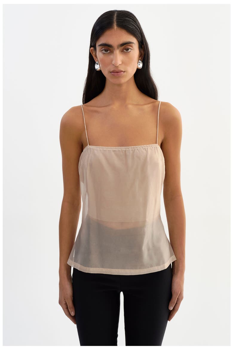 Delphine | Sheer Top, Main, color, Beige