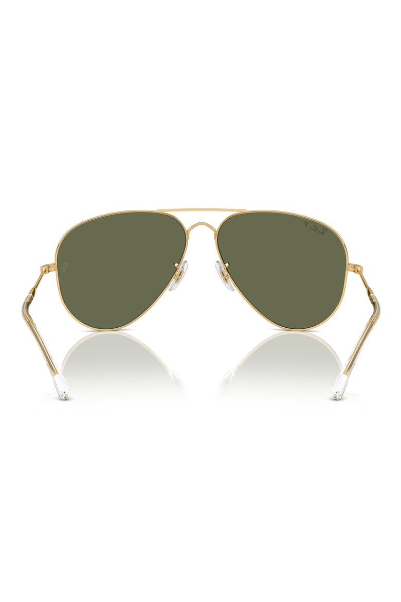 58mm Old Pilot Polarized Aviator Sunglasses, Alternate, color, GOLD FLASH