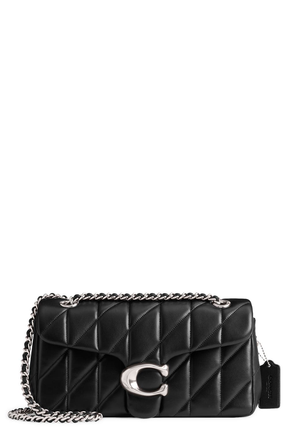 Tabby 26 Quilted Leather Convertible Crossbody Bag, color, SILVER/BLACK