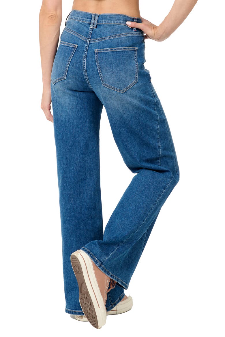 00s NICOLE zip long flare denim pants Nicole Miller Jeans 14 Nomad 