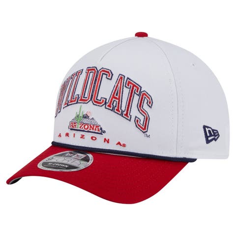 Men's New Era White/Red Arizona Wildcats Arch Two-Tone Rope 9FORTY A-Frame M-Crown Adjustable Hat