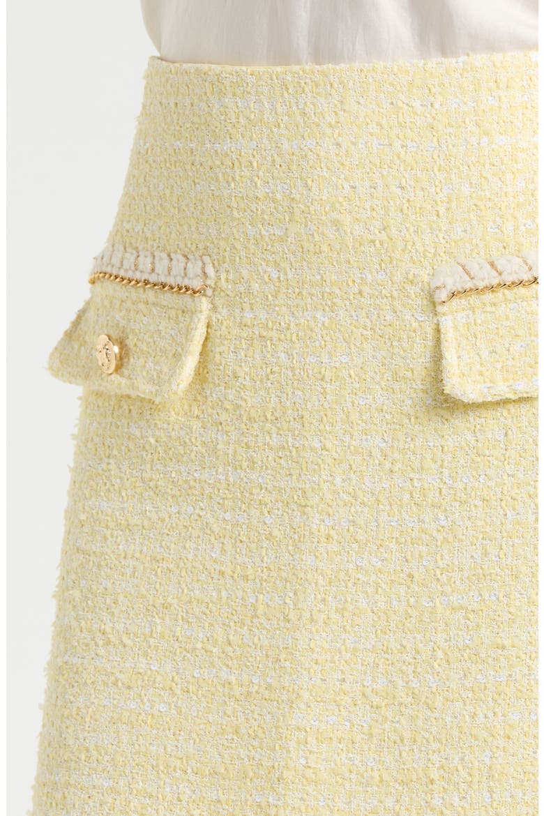 Tweed Mini Skort, Alternate, color, LIGHT YELLOW