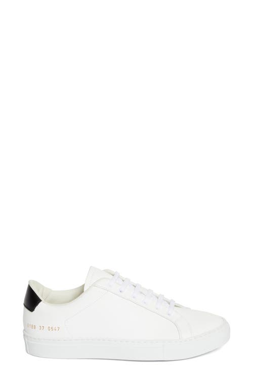 Shop Common Projects Retro Classic Low Top Sneaker In White/black