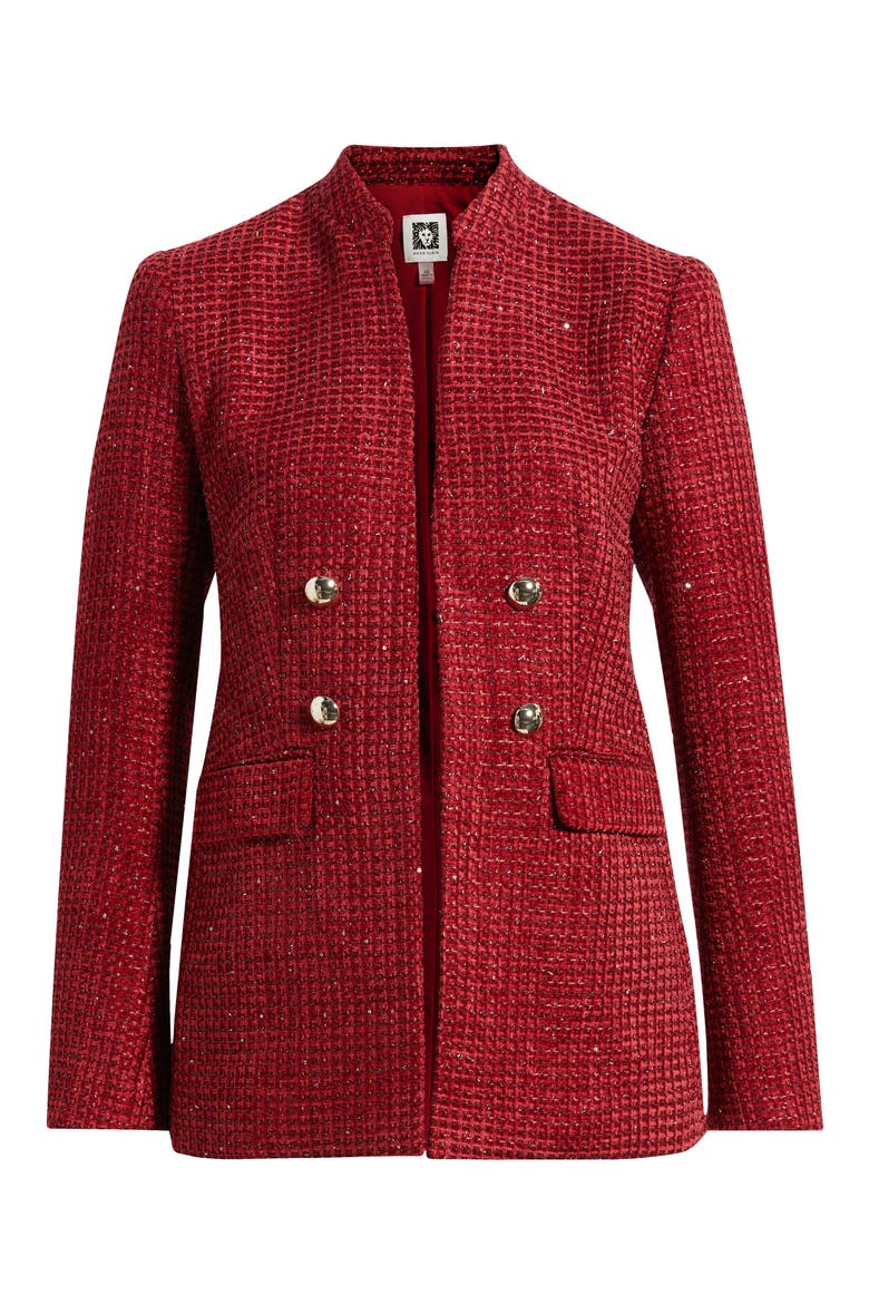 Faux Double Breasted Jacket, Alternate, color, TITIAN RED