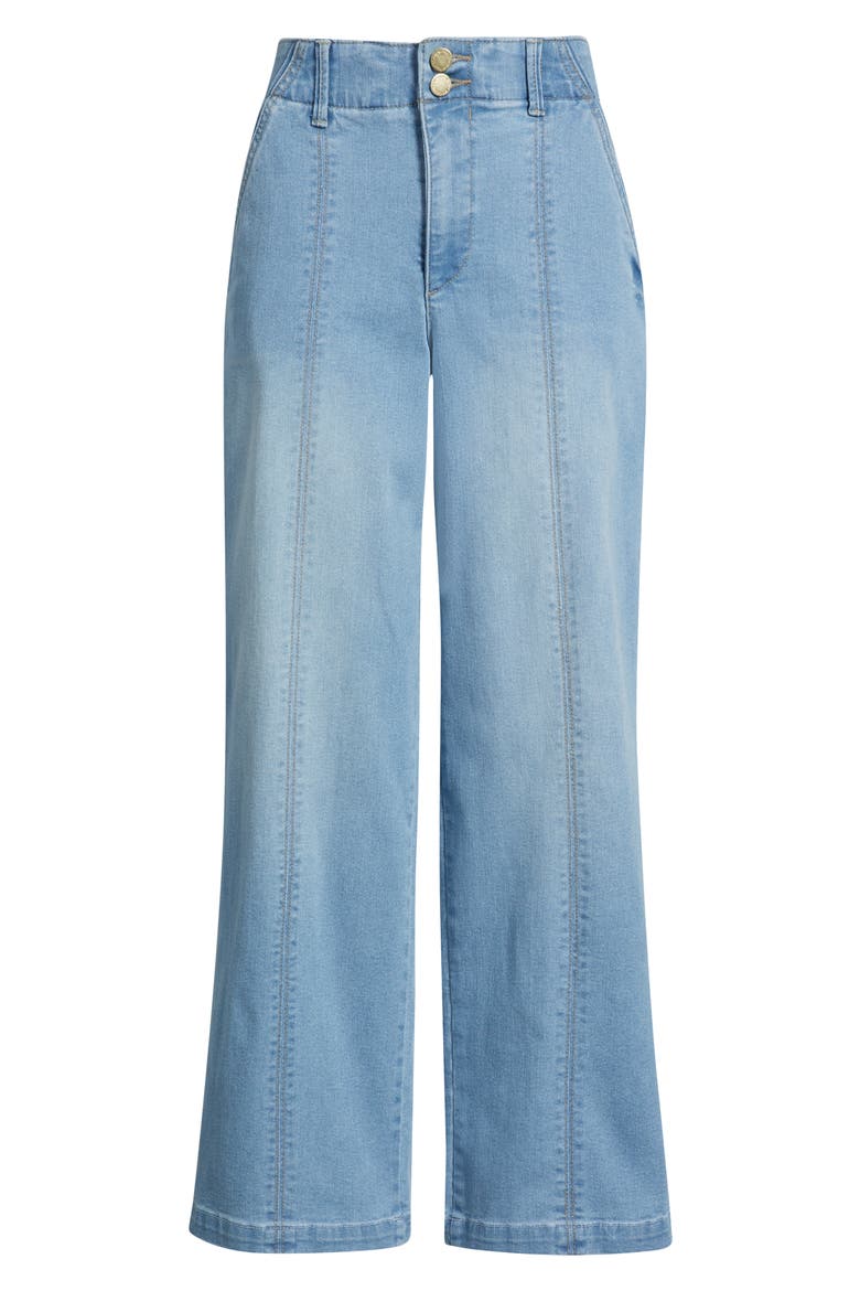 Emma Skyrise Seamed Wide Leg Jeans, Alternate, color, POWDER BLUE ARTISANAL