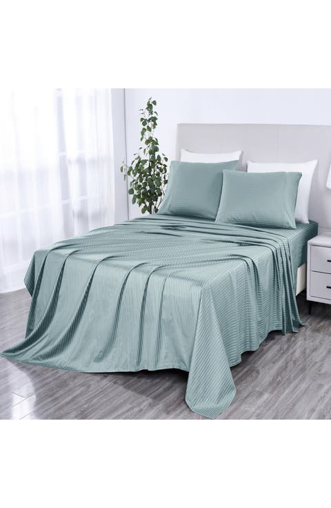 500 Thread Count Damask Stripe Sheet Set