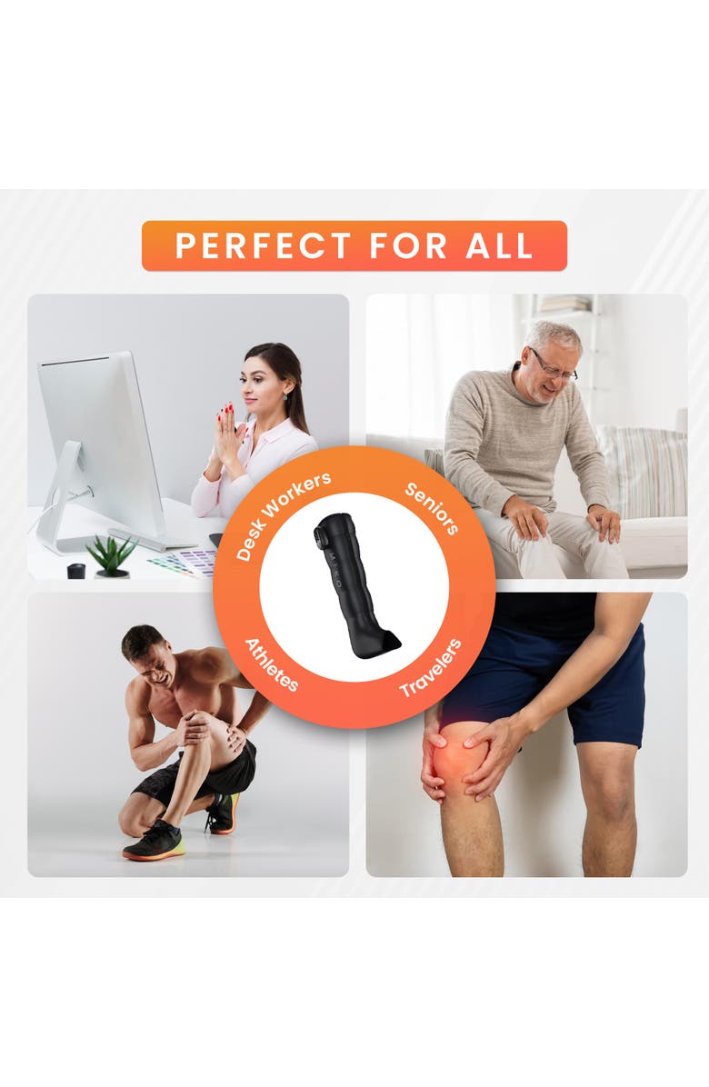 MIKO Aero Compression Massager with Airbag Technology, Alternate, color, Black