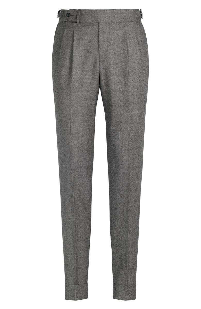 Suitsupply Braddon Pleated Houndstooth Wool Dress Pants, Alternate, color,