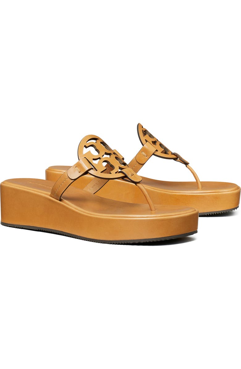 Tory Burch Miller Platform Wedge Thong Sandal, Main, color,