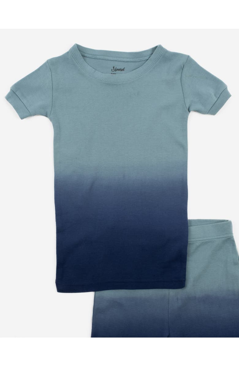 Leveret Kids Short Sleeve Cotton Tie Dye Matching Family Pajamas, Alternate, color, Tie Dye Blue