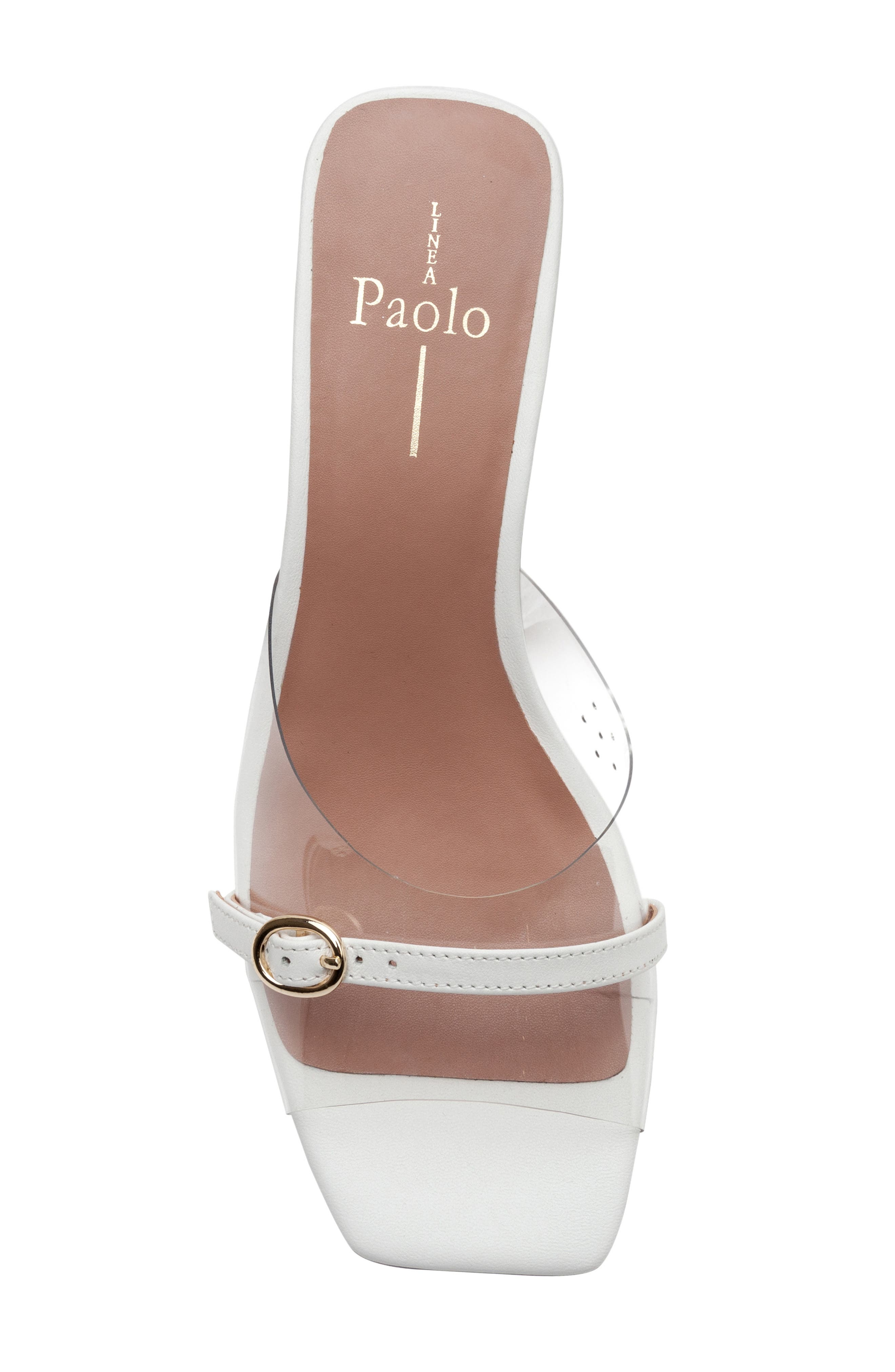 Linea Paolo Gillian Sandal, Alternate, color, Clear/ Eggshell