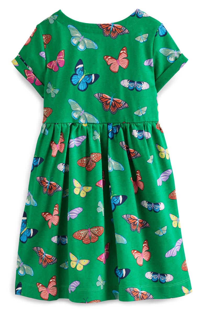 Mini Boden Kids' Fun Butterfly Cotton Jersey Dress, Alternate, color,