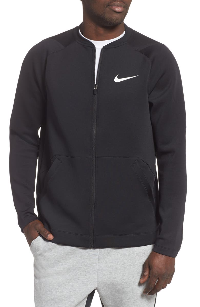 Nike Pro Dri-FIT Zip Fleece Jacket, Main, color, 