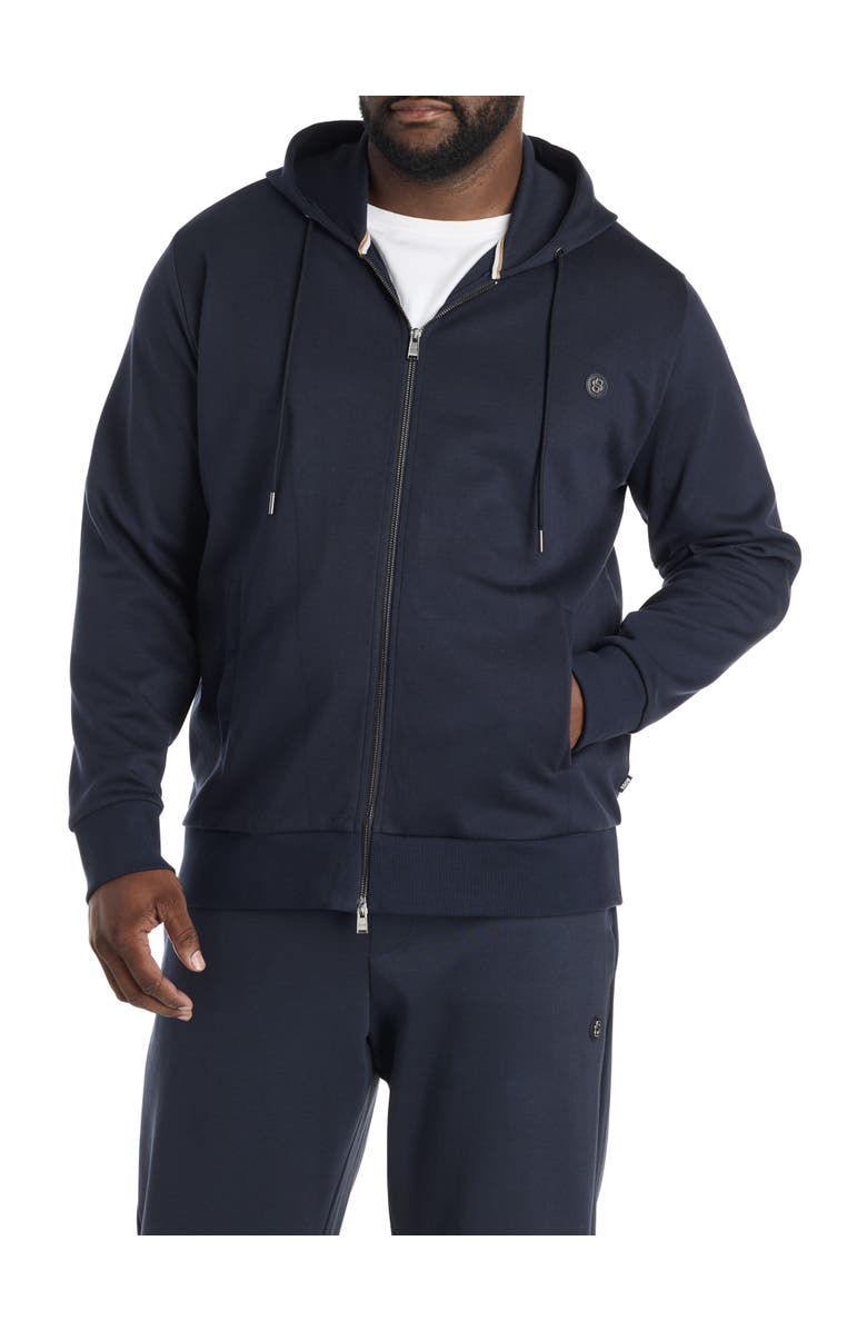 BOSS Big & Tall Front-Zip Hooded Jacket, Main, color, Dark Blue