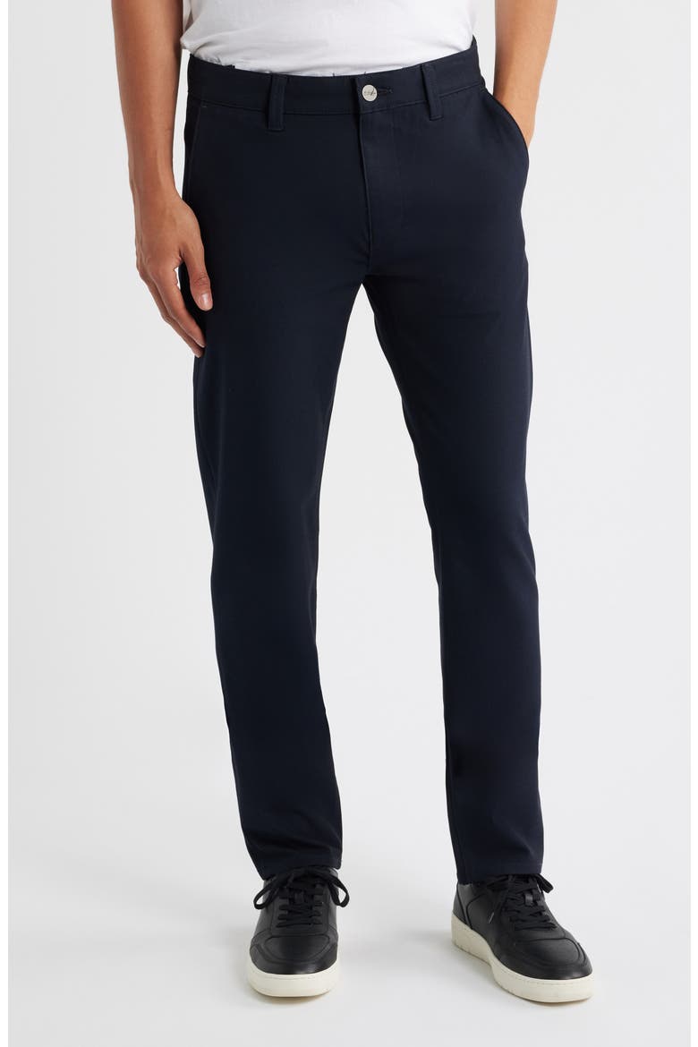 Verona Slim Fit Flat Front Chinos, Main, color, YALE HIGH FLYER