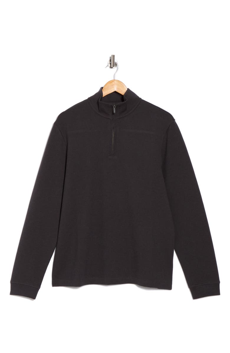 14th & Union Quarter Zip Sweateshirt, Alternate, color, Black Rock