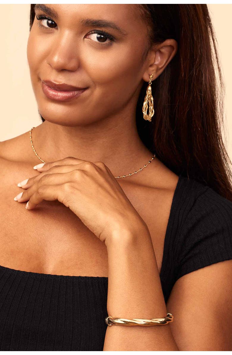 Oradina 14K Gold Arm Candy Bangle, Alternate, color, White Gold