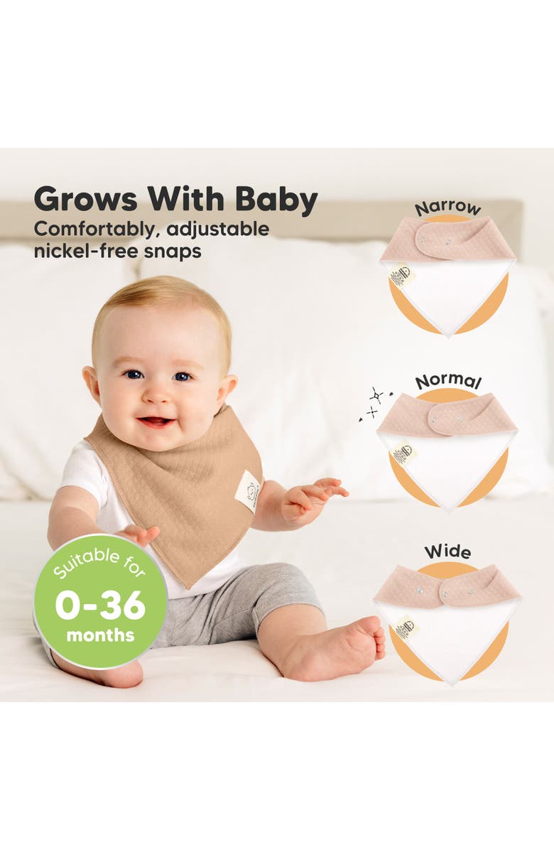 KeaBabies 8-Pack Quin Bandana Bibs, Alternate, color, Driftwood