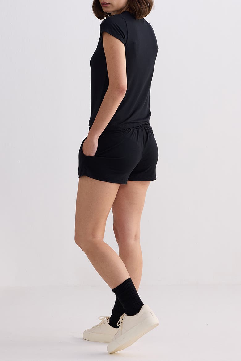 Essential Knit Shorts, Alternate, color, Black
