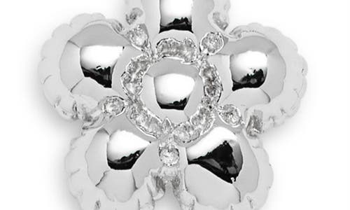 Marc Jacobs Daisy Balloon Pendant Necklace In Light Antique Silver