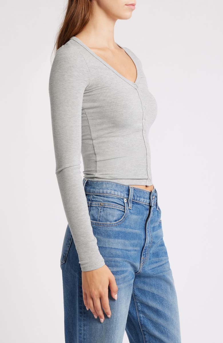 Florence by Mills Softie Rib Baby Snap Cardigan, Alternate, color, Heather Grey