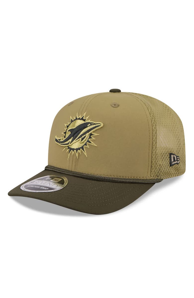 New Era Men's New Era  Green Miami Dolphins 2025 Salute to Service 9SEVENTY Adjustable Hat, Alternate, color, Green