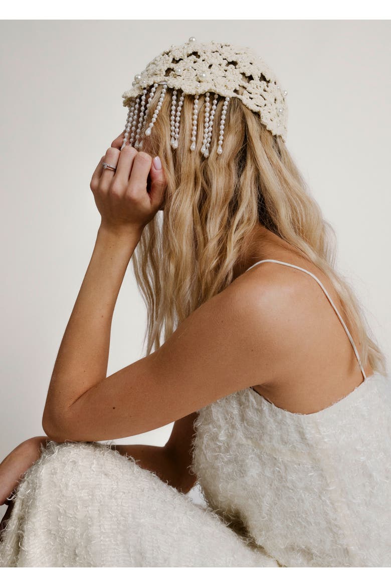 Vintage Headpiece Bridal, Alternate, color, Cream