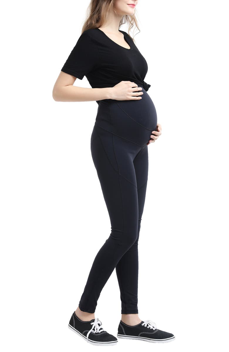 Kimi and Kai Blair High Performance Full Panel Maternity Leggings, Alternate, color, 