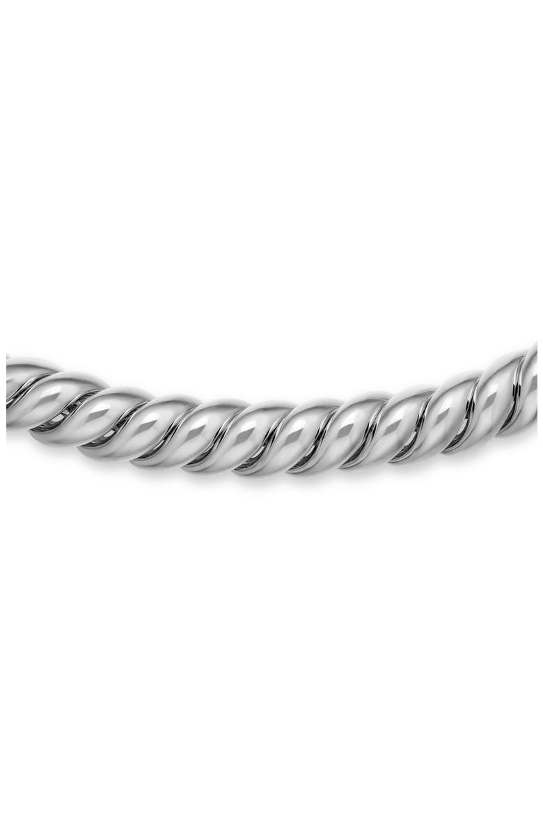 Sculpted Cable Necklace in Sterling Silver, Alternate, color, STERLING SILVER