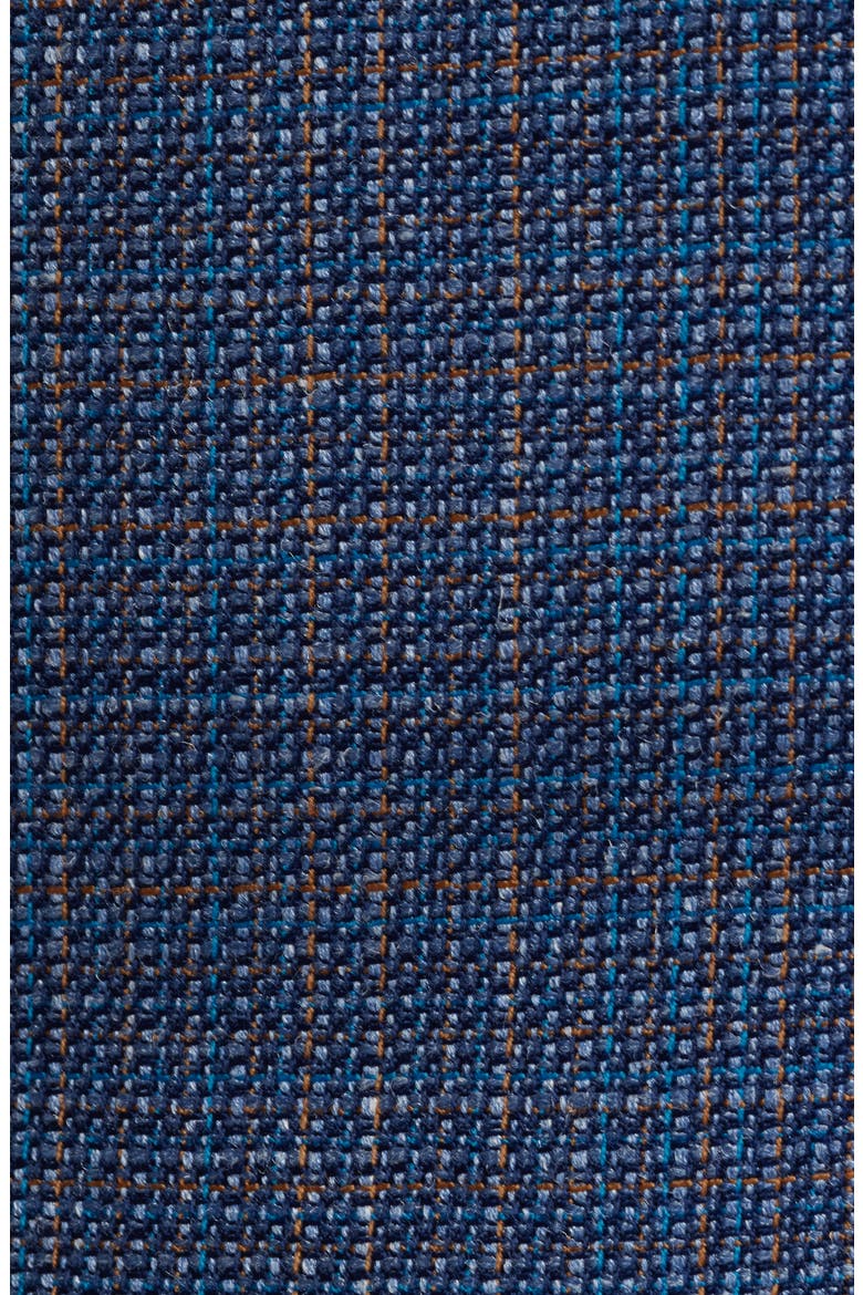 Slub Blue Mélange Wool & Silk Blend Sport Coat, Alternate, color, BLUE