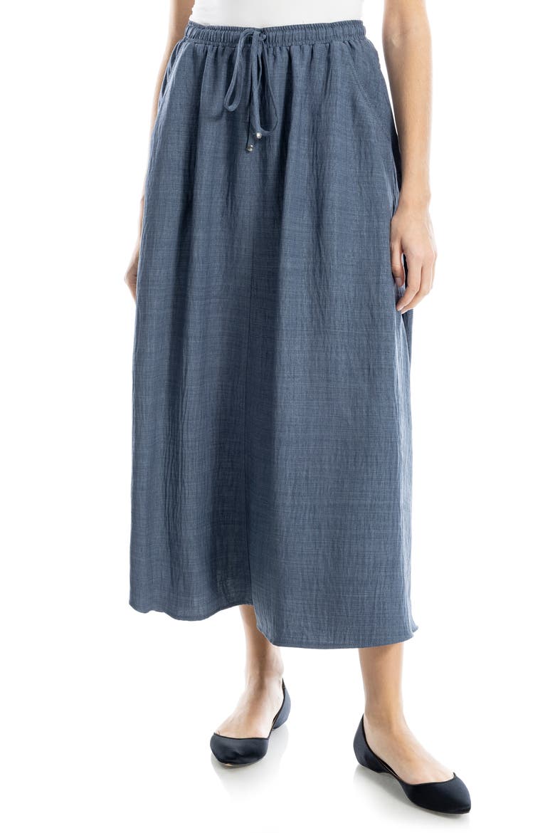 Textured Crop Maxi Skirt, Main, color, BLUE STEEL