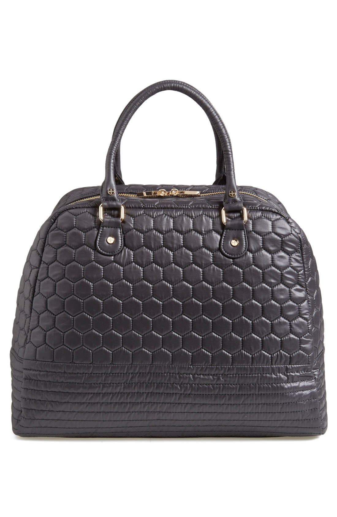 'Heartbeat' Duffel Bag, Alternate, color, BLACK