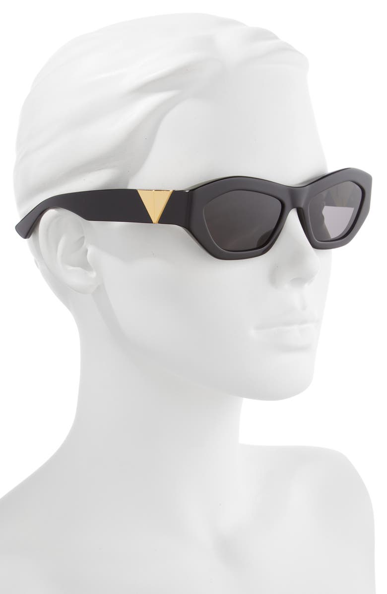 Bottega Veneta 54mm Rectangular Sunglasses, Alternate, color,