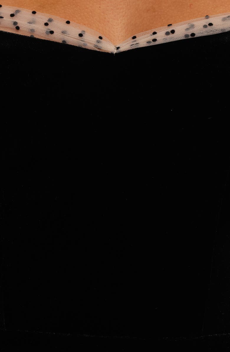 Petal & Pup Ennette Off the Shoulder Velvet Minidress, Alternate, color, Light Taupe