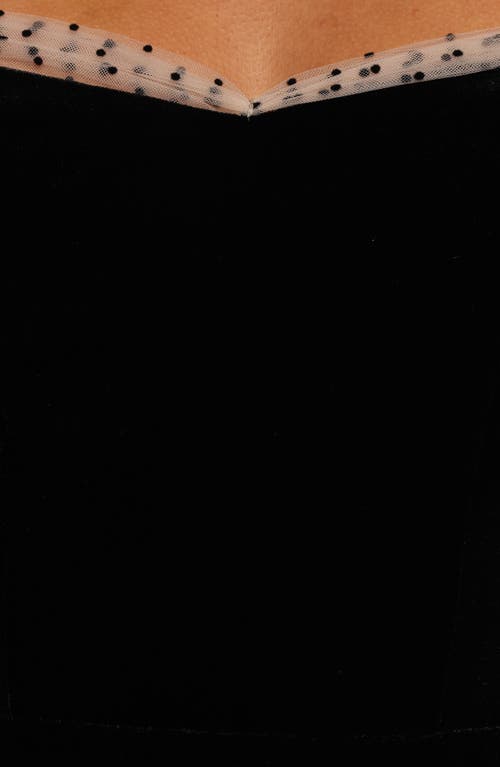 Petal And Pup Petal & Pup Ennette Off The Shoulder Velvet Minidress In Brown