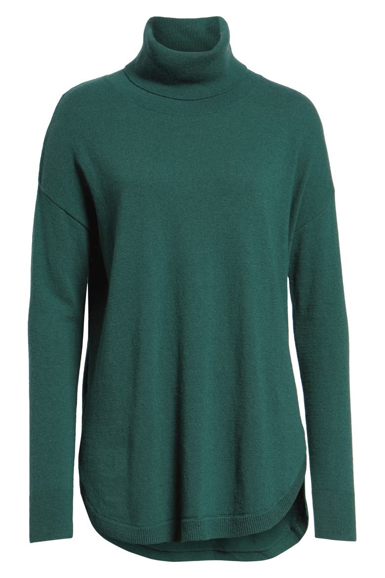 Turtleneck Sweater, Alternate, color, GREEN BOTANICAL