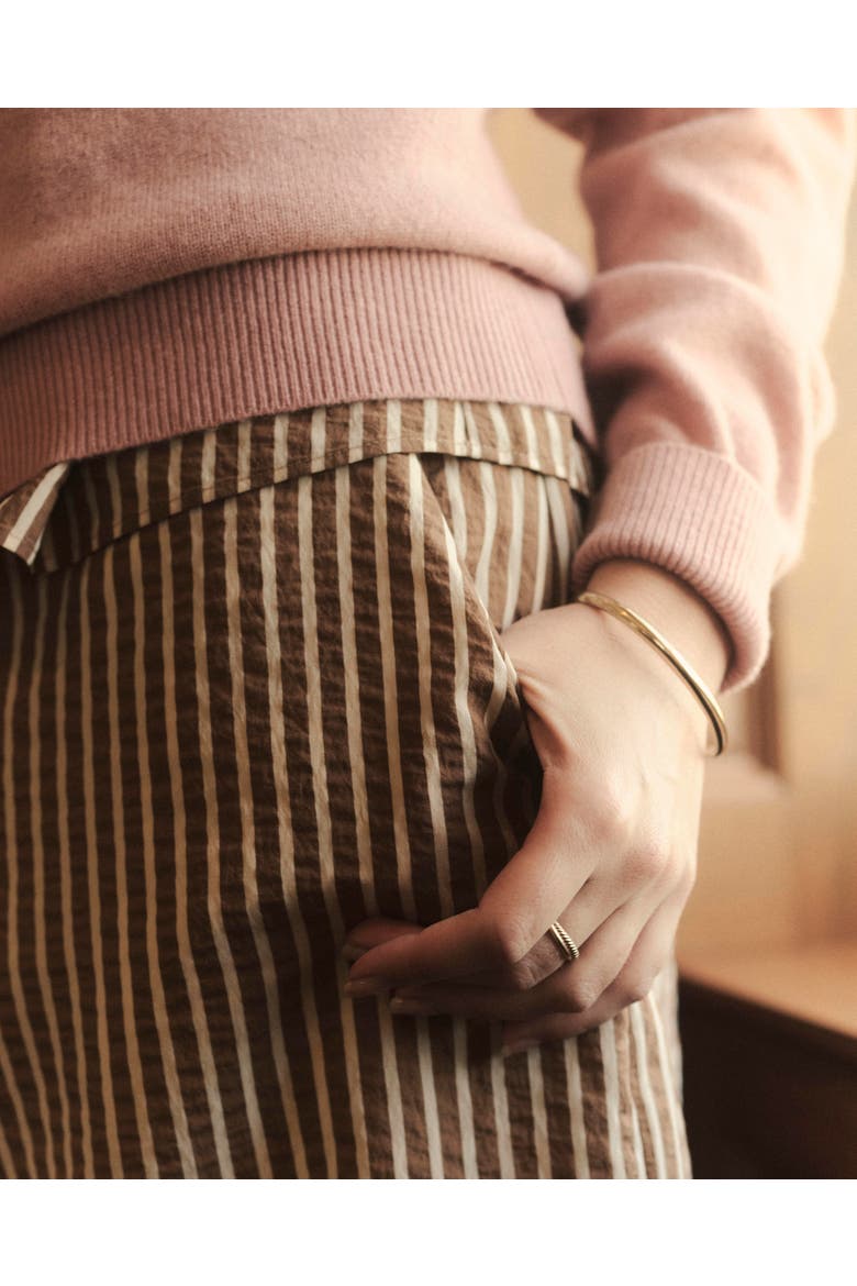 Olivia Wide-Leg Striped Seersucker Pants, Alternate, color, Winnetka Stripe