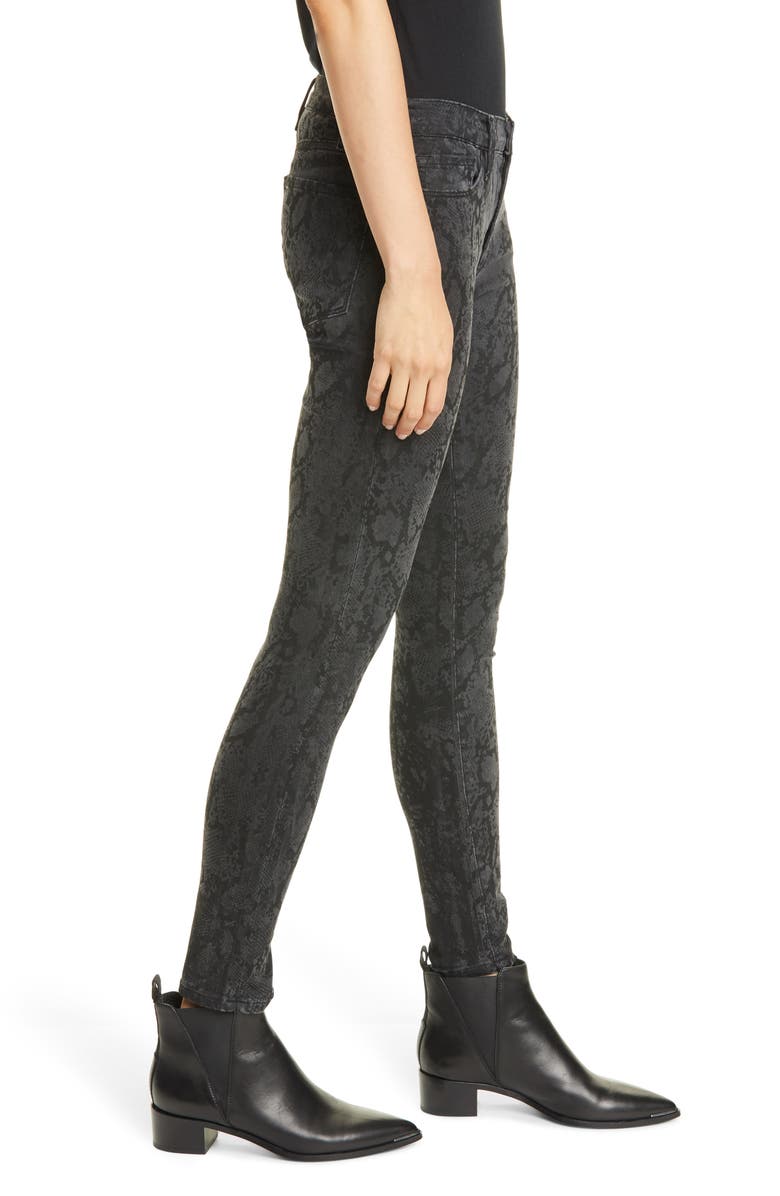 FRAME Le Skinny de Jeanne Python Print Jeans, Alternate, color, 