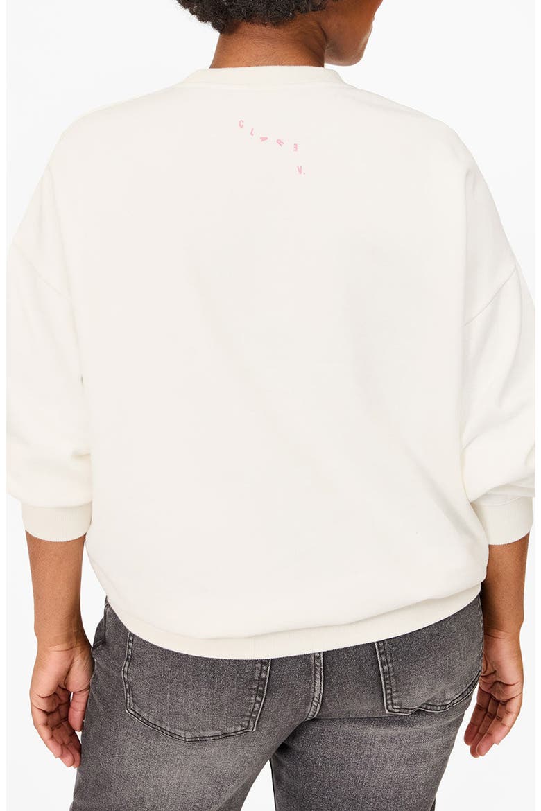 Iconique Oversize Graphic Sweatshirt, Alternate, color, OYSTER WHITE