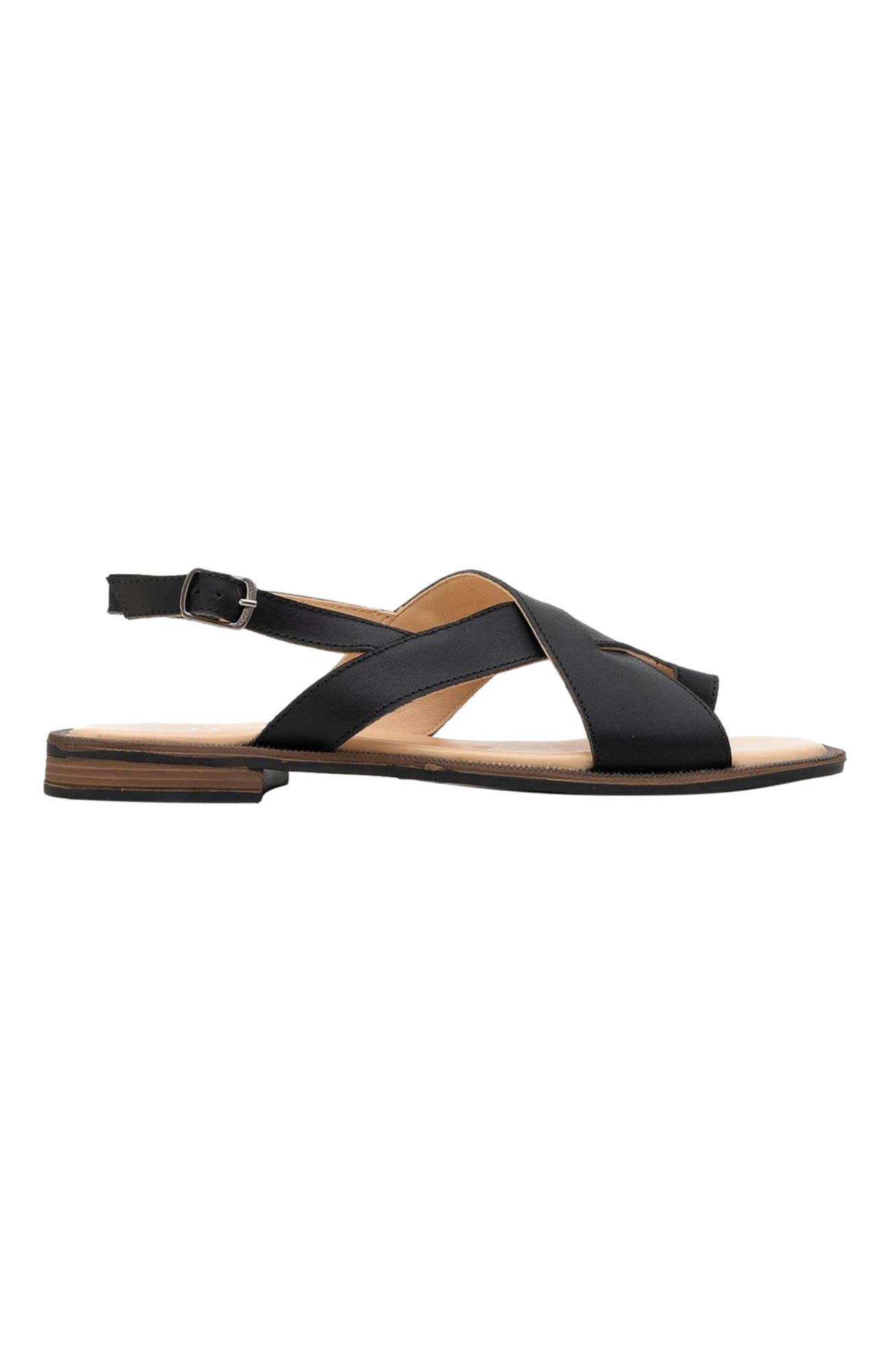 Forever & Always Shoes Louna Leather Thong Sandals, Alternate, color, Black Leather