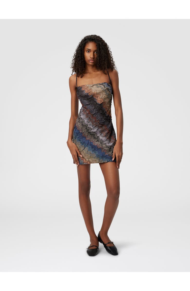 Missoni Mini Dress In Raschel Fabric, Alternate, color, Blue