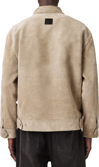 AllSaints Felix Suede Racer Jacket | Nordstrom