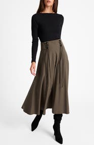 Santorelli Aster Full Midi Skirt