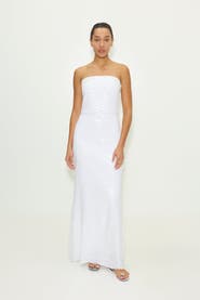 SIMONMILLER Sculpty Strapless Piano Sequin Dress